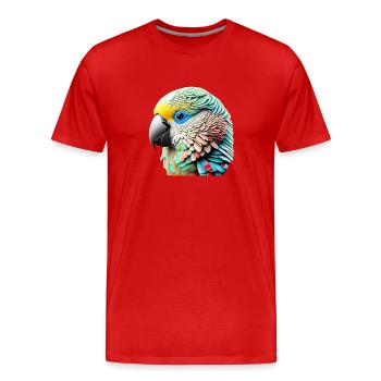 Perruche Bird Propriétaire d’oiseau Calopsitte - T-shirt bio Premium Homme - rouge - Devant - Damien (186cm)