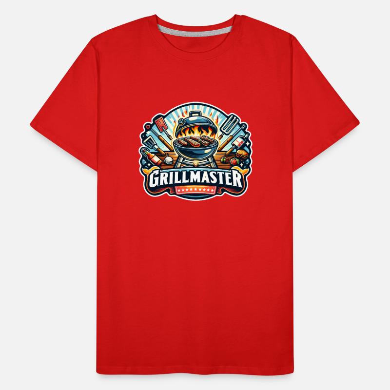 GrillMaster - Grill Illustration Men's Premium Organic T-Shirt