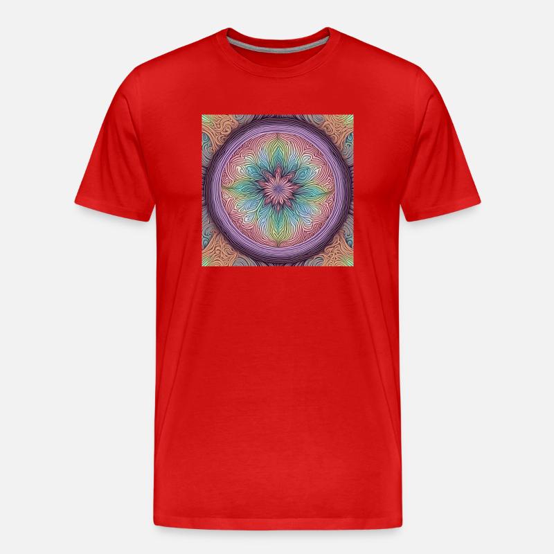 Muster pastell1 - Männer Premium Bio T-Shirt - Rot