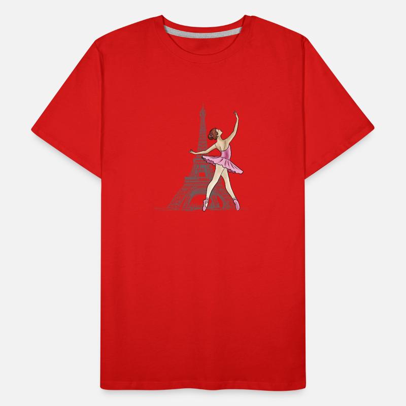 danseuse de ballet à Paris T-shirt bio Premium Homme