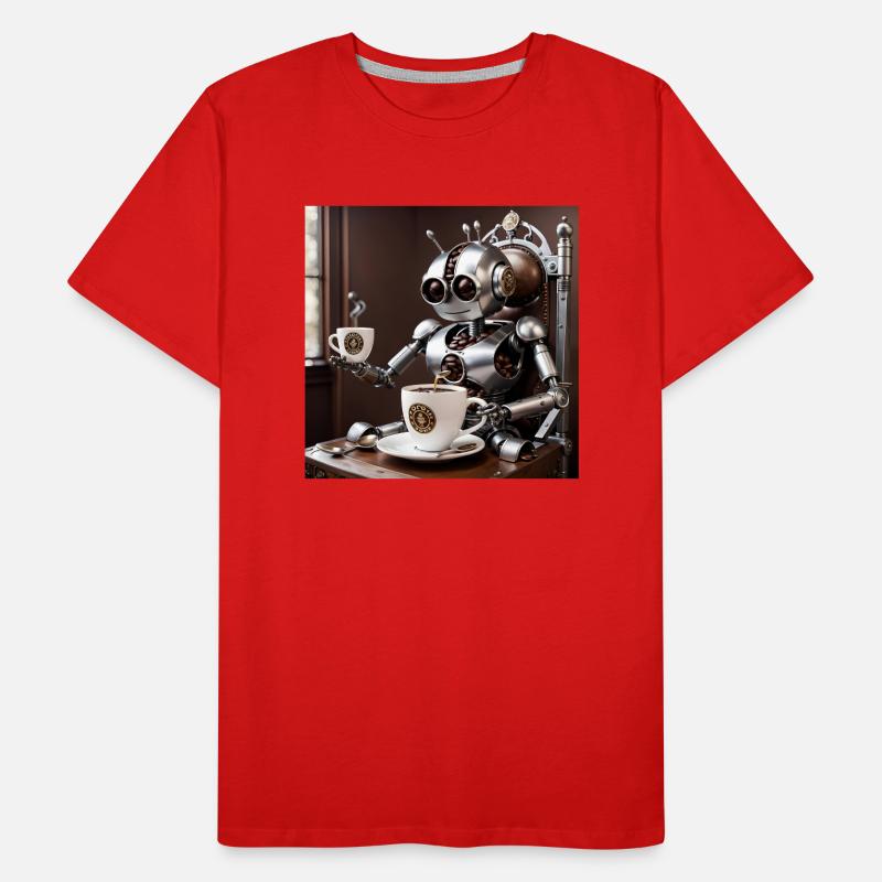 Coffee Bean Robot Men's Premium Organic T-Shirt