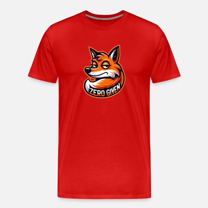 Zero Given - Fuchs Illustration - Männer Premium Bio T-Shirt - Rot