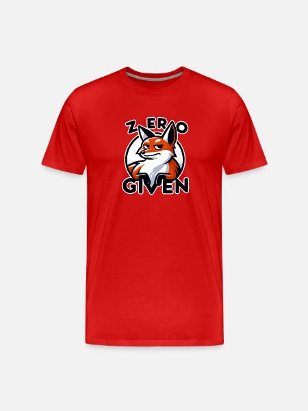 Zero Given - Fox Illustration - Men's Premium Organic T-Shirt - red