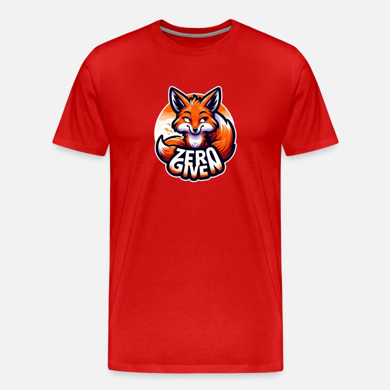 Zero Given - Fox Illustration - Men's Premium Organic T-Shirt - red
