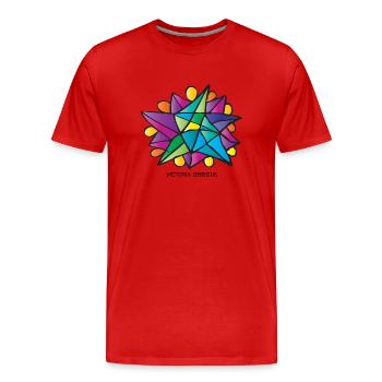 Weihnachtsstern von Victoria Deregus 02 - Männer Premium Bio T-Shirt - Rot - Vorne - Damien (186cm)