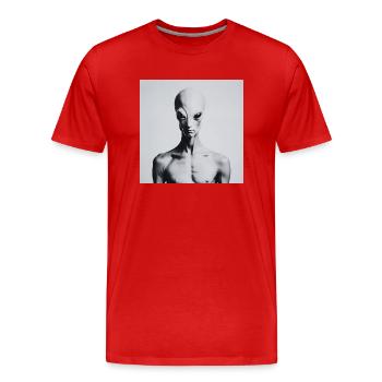 Astrophysique Spiritualité - T-shirt bio Premium Homme - rouge - Devant - Damien (186cm)