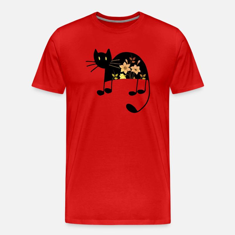 Katze - Männer Premium Bio T-Shirt - Rot