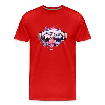 Feel Free - Männer Premium Bio T-Shirt - Rot - Vorne - Damien (186cm)