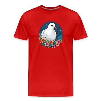 Dove - Men's Premium Organic T-Shirt - red - Front - Damien (186cm)