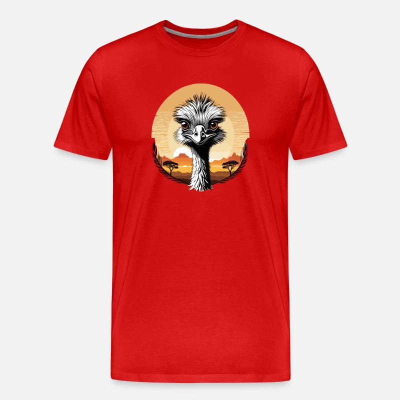Emu - Männer Premium Bio T-Shirt - Rot