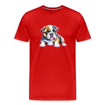 Bouledogue Chiens Propriétaire De Chien Propriétaire De Chien - T-shirt bio Premium Homme - rouge - Devant - Damien (186cm)