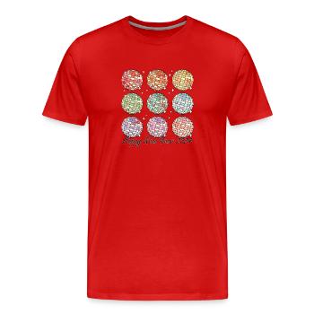 Bonne année 2024 - T-shirt bio Premium Homme - rouge - Devant - Damien (186cm)