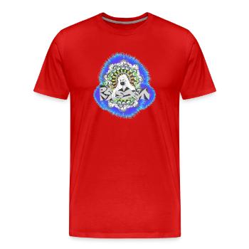 Graffiti - Street Art Mandala - T-shirt bio Premium Homme - rouge - Devant - Damien (186cm)