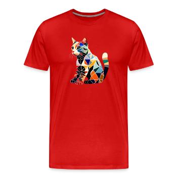 Katze Katzenbesitzer Hauskatze Kätzchen Siamkatze - Männer Premium Bio T-Shirt - Rot - Vorne - Damien (186cm)