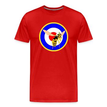 Trottinette Wasp Mod Target - T-shirt bio Premium Homme - rouge - Devant - Damien (186cm)