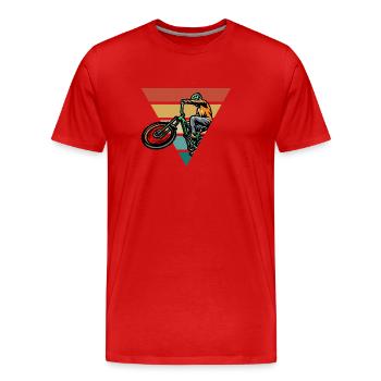 Vintage-Fahrrad - Männer Premium Bio T-Shirt - Rot - Vorne - Damien (186cm)