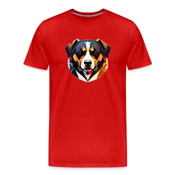 Berger Allemand Chien Propriétaire De Chien Propriétaire De Chien Propriétaire De Chien - T-shirt bio Premium Homme - rouge - Devant - Damien (186cm)