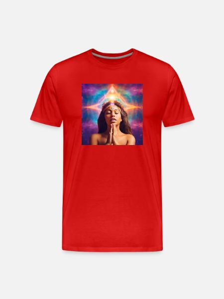 Space Spirituality Esotericism - Men's Premium Organic T-Shirt - red