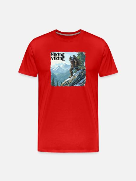 Hiking Viking - Männer Premium Bio T-Shirt - Rot
