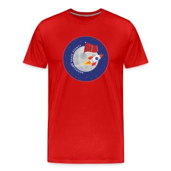 Moroccan Space Agency - Men's Premium Organic T-Shirt - red - Front - Damien (186cm)