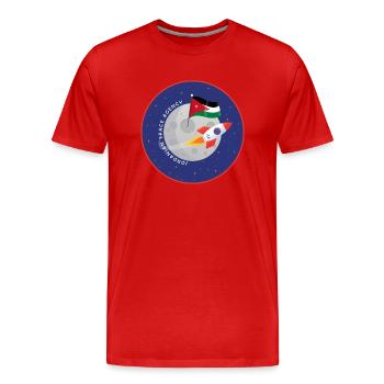 Agence spatiale jordanienne - T-shirt bio Premium Homme - rouge - Devant - Damien (186cm)