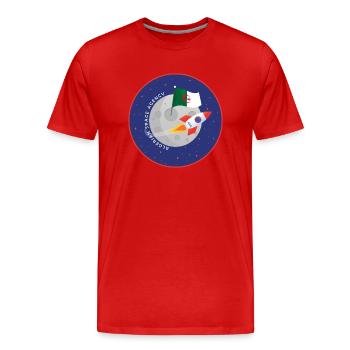 Algerian Space Agency - Men's Premium Organic T-Shirt - red - Front - Damien (186cm)