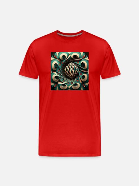 Geometrische Harmonie - Männer Premium Bio T-Shirt - Rot