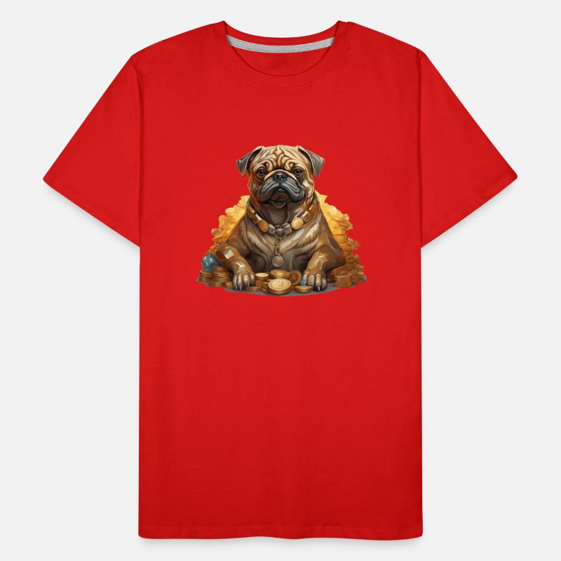 Pug Gold Digger Men's Premium Organic T-Shirt