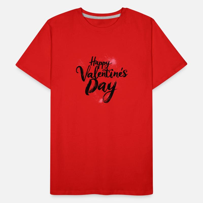 Eleganter Valentinstag - schickes Liebesskript Männer Premium Bio T-Shirt