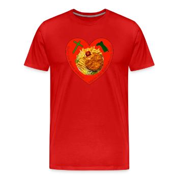 Solidarität mit den Bauern - Männer Premium Bio T-Shirt - Rot - Vorne - Damien (186cm)
