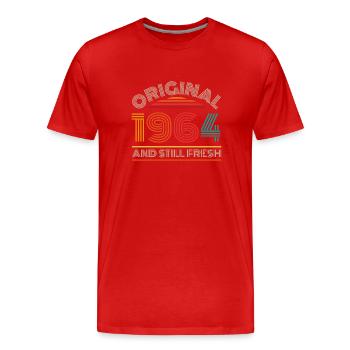 Vintage 1964 - Men's Premium Organic T-Shirt - red - Front - Damien (186cm)