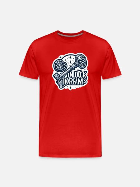 Unlock Dreams - Key Illustration - Men's Premium Organic T-Shirt - red