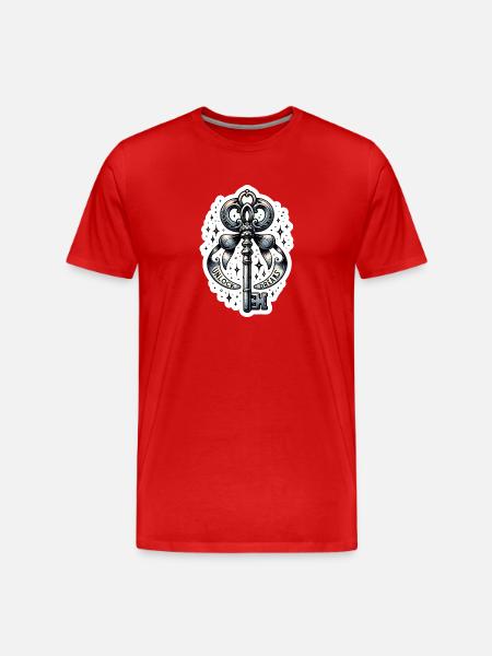 Unlock Dreams - Key Illustration - Men's Premium Organic T-Shirt - red