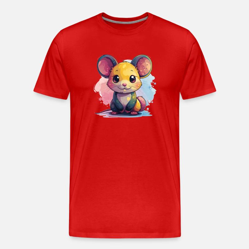 Kinder Maus - Männer Premium Bio T-Shirt - Rot