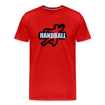 Handball - Männer Premium Bio T-Shirt - Rot - Vorne - Damien (186cm)