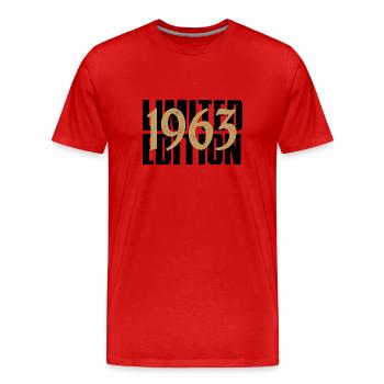 1963 Jahrgang Vintage Geburtstag Geschenk - Männer Premium Bio T-Shirt - Rot - Vorne - Damien (186cm)