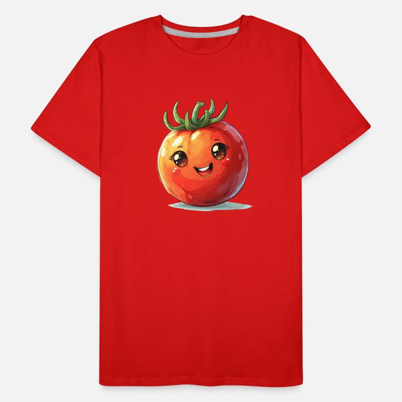 Tomato happy comic style Men's Premium Organic T-Shirt