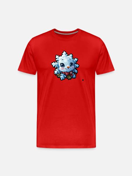 Snowflake for children - Men's Premium Organic T-Shirt - red