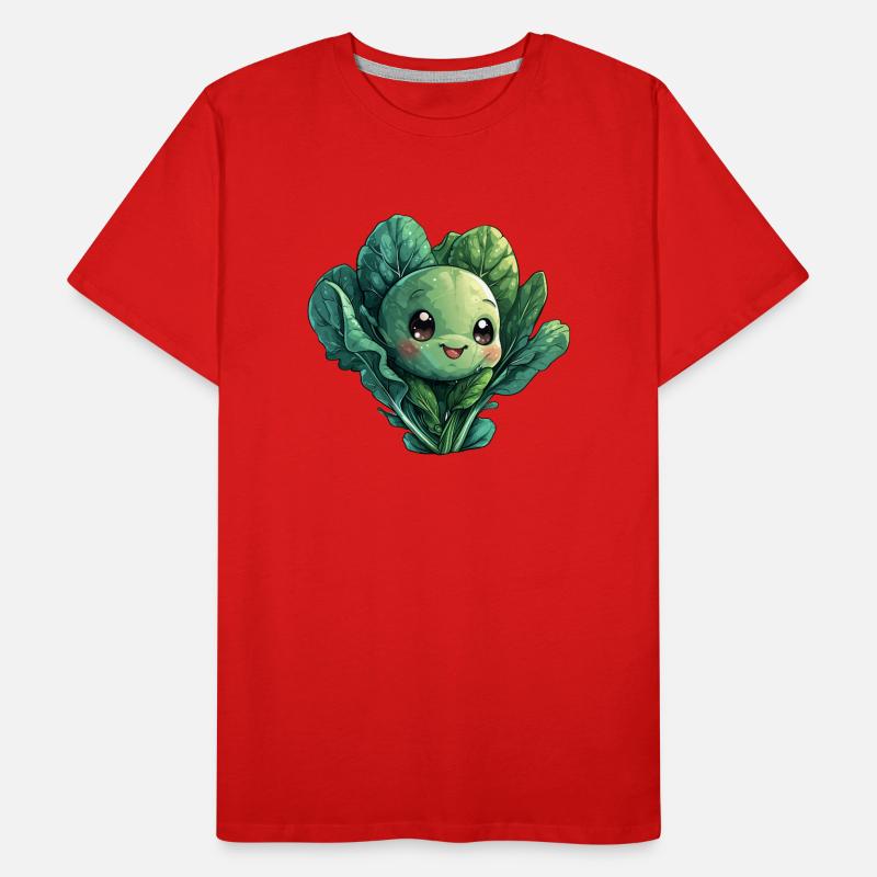 Cabbage happy comic style Men's Premium Organic T-Shirt