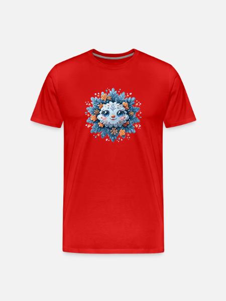 Snowflake for children - Men's Premium Organic T-Shirt - red