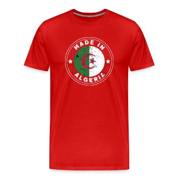 Made in Algerien - Geschenkidee Algerien - Männer Premium Bio T-Shirt - Rot - Vorne - Damien (186cm)