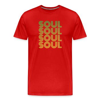 Soul vintage - Men's Premium Organic T-Shirt - red - Front - Damien (186cm)