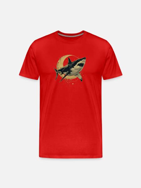 Requin lune - T-shirt bio Premium Homme - rouge