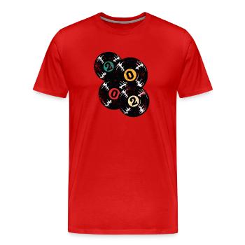 Millésime 2002 - T-shirt bio Premium Homme - rouge - Devant - Damien (186cm)