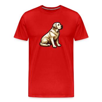 Labrador Retriever - Men's Premium Organic T-Shirt - red - Front - Damien (186cm)