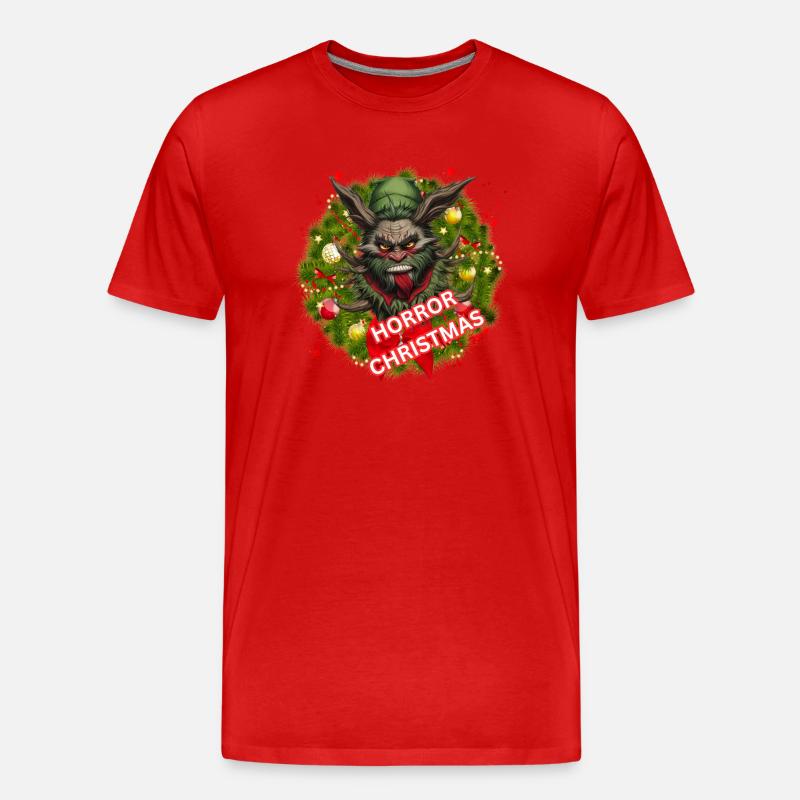 Dark Chrismas - Männer Premium Bio T-Shirt - Rot