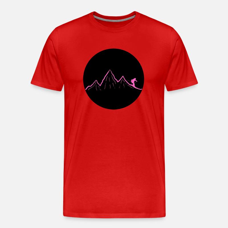 Ski dich frei! (pink) - Männer Premium Bio T-Shirt - Rot
