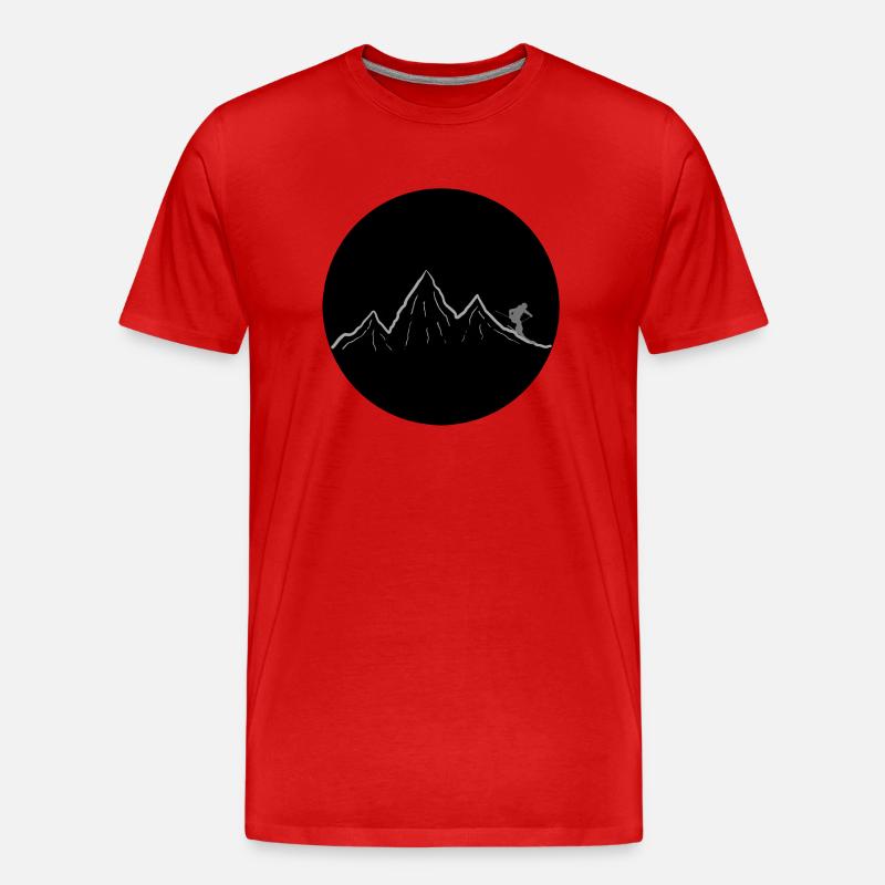 Ski dich frei! (grau) - Männer Premium Bio T-Shirt - Rot