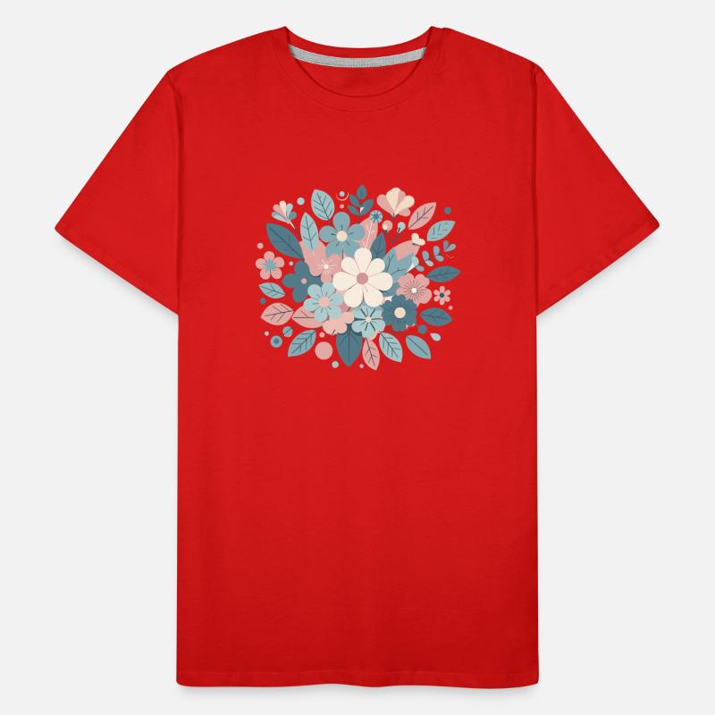 Composition floral couleur pastel T-shirt bio Premium Homme