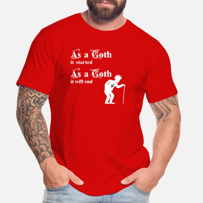 As a Goth it started - As a Goth it will end Men's Premium Organic T-Shirt